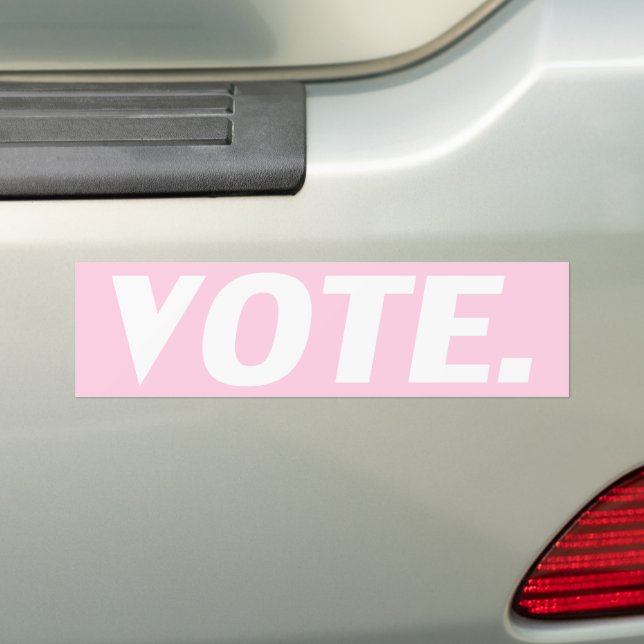 Adesivo Para Carro rosa claro branca "vote" - Autocolante (No carro)