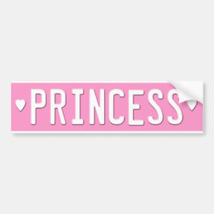 Adesivo Para Carro Rosa da matrícula da princesa autocolante no vidr