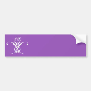 Adesivo Para Carro Rosa de Flouramento Branco Retro Roxo