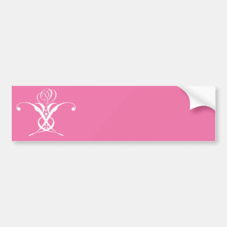 Adesivo Para Carro Rosa Florescente Rosa e Branca