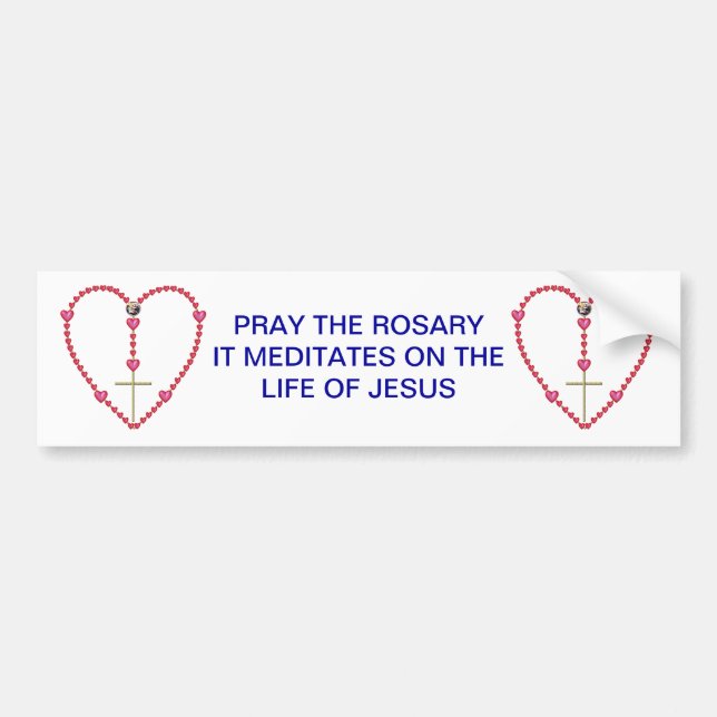 Adesivo Para Carro Rosário minúsculo dos corações (Frente)