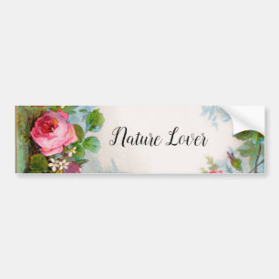 ADESIVO PARA CARRO ROSAS E JASMINS, BELEZA FLORAL AMANTE DA NATUREZA