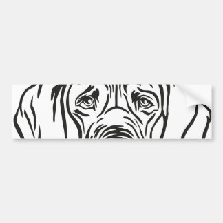 Adesivo Para Carro Rosto de Dogue Alemão