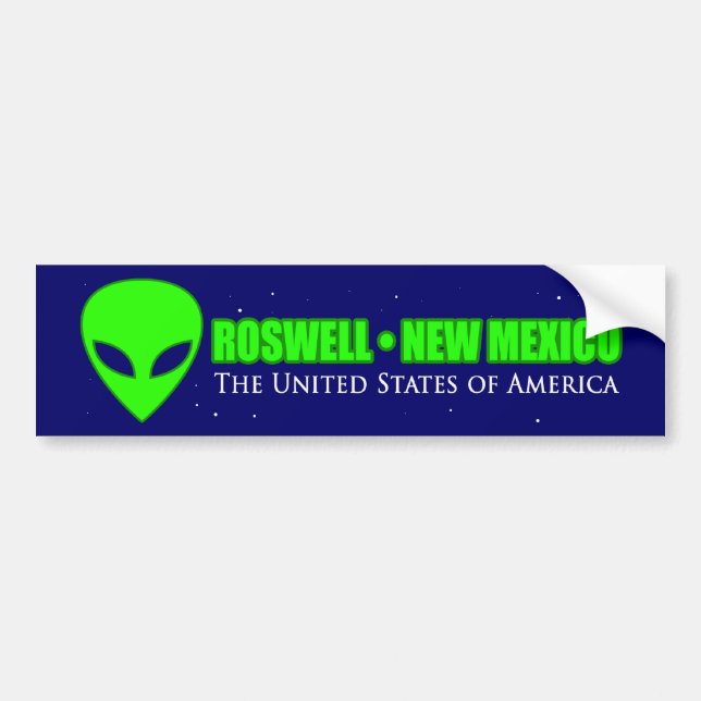 Adesivo Para Carro Roswell New mexico (Frente)
