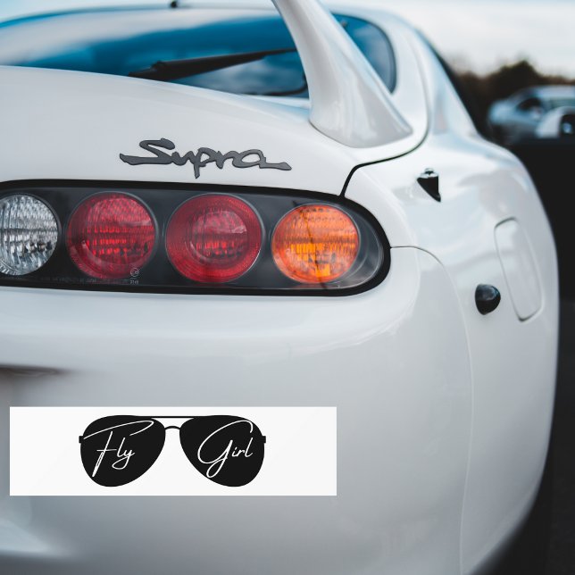 Adesivo Para Carro Roteiro de "Garota Voadora" sobre óculos de sol do (Criador carregado)