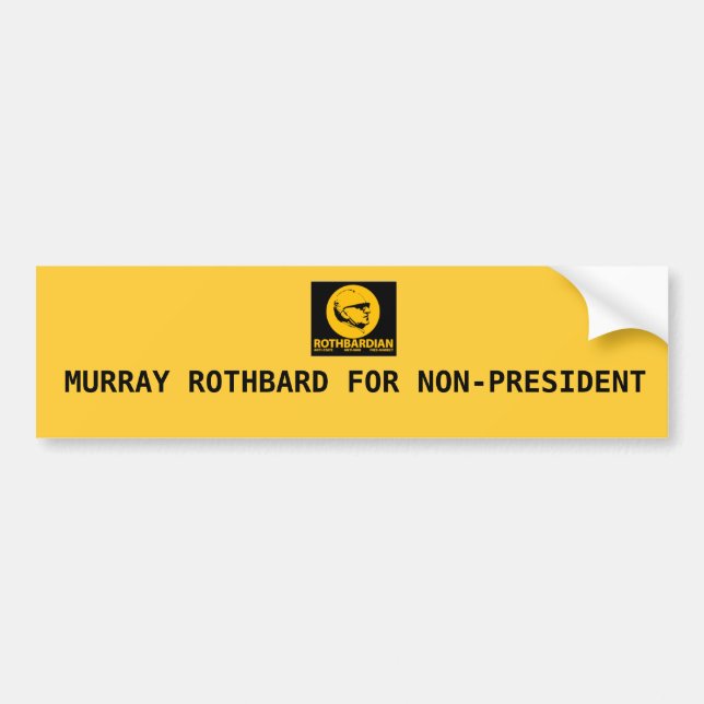 ADESIVO PARA CARRO ROTH, MURRAY ROTHBARD PARA NON-PRESIDENT (Frente)