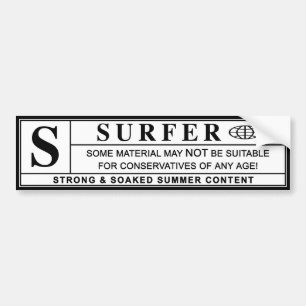 Adesivo Para Carro rótulo de advertência de surfista
