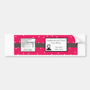 Adesivo Para Carro Rótulo de Garrafa Quente Rosa/Negra Girafa Amor