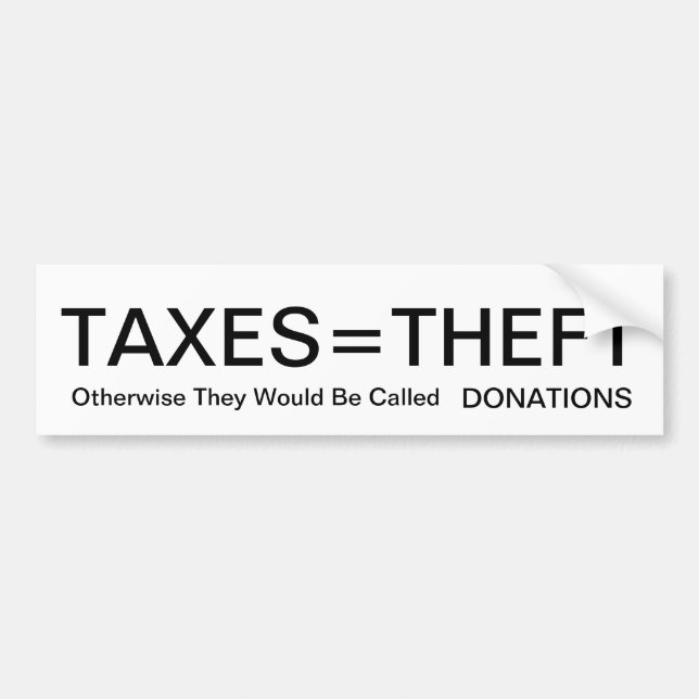 Adesivo Para Carro Roubo igual dos impostos (Frente)