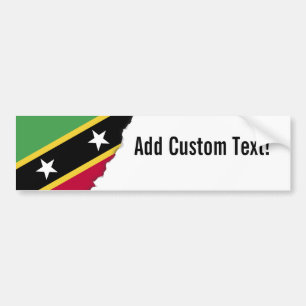 Adesivo Para Carro Rua. Bandeira de Kitts e Nevis