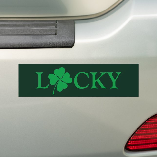 Adesivo Para Carro Rua de Shamrock, Lucky Green Clover. (No carro)
