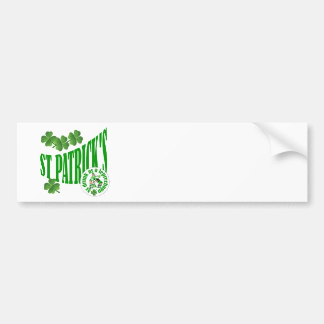 Adesivo Para Carro Rua Patrick, bebado como um leprechun (Frente)