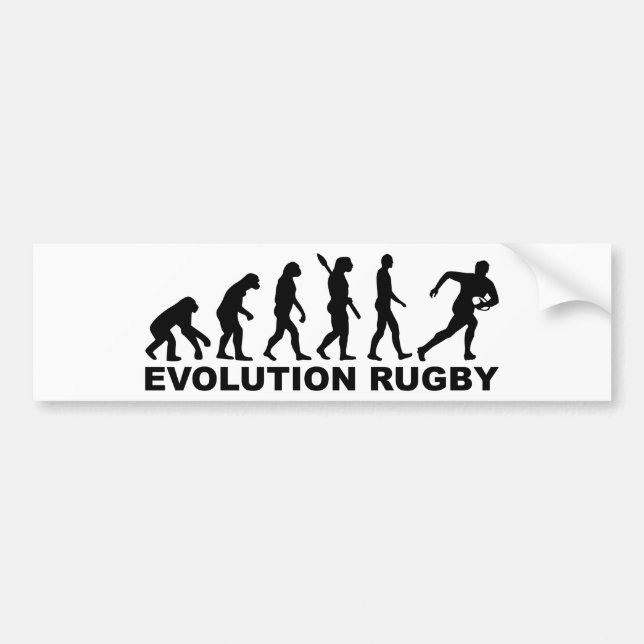 Adesivo Para Carro Rugby da evolução (Frente)