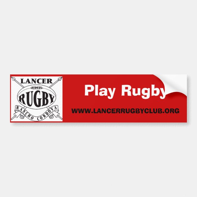 Adesivo Para Carro Rugby do jogo - personalizado (Frente)