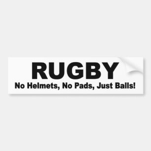 Adesivo Para Carro RUGBY nenhumas almofadas, nenhuns capacetes,