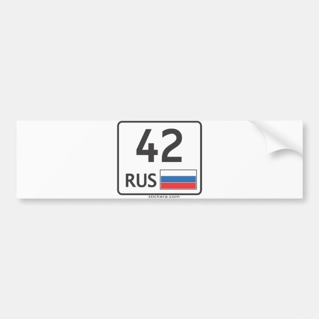 Adesivo Para Carro RUS. Kemerovo. 42 (Frente)