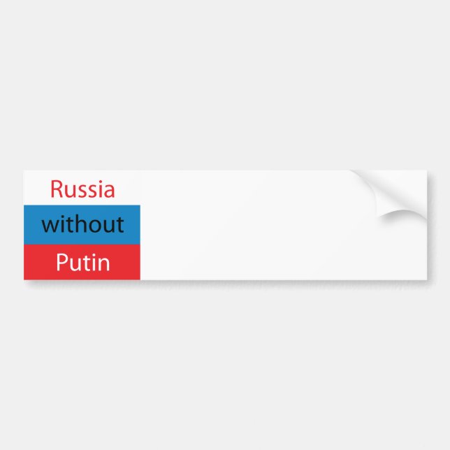 Adesivo Para Carro Rússia sem Putin (Frente)
