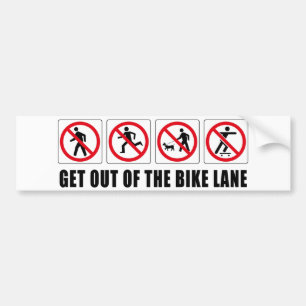 Adesivo Para Carro Saia da pista da bicicleta
