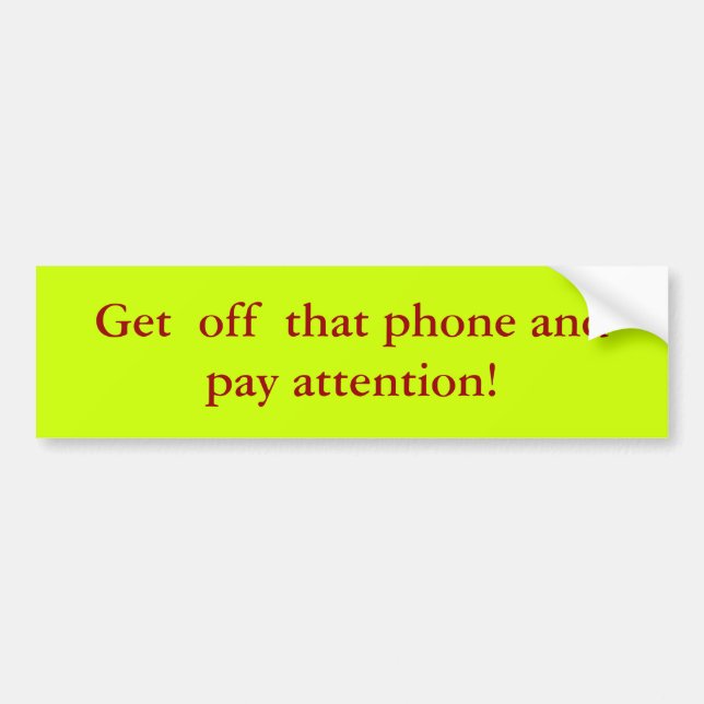 Adesivo Para Carro Saia desse telefone. (Frente)