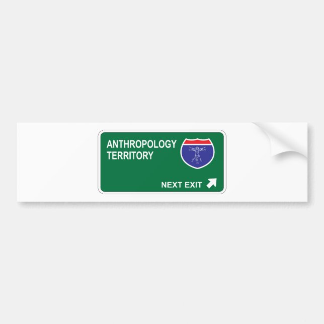 Adesivo Para Carro Saída seguinte da antropologia (Frente)