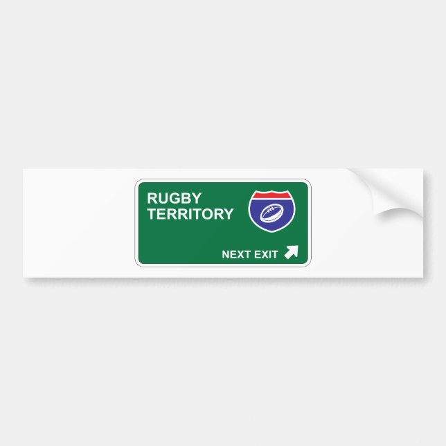 Adesivo Para Carro Saída seguinte do rugby (Frente)