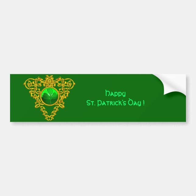 ADESIVO PARA CARRO SAINT PATRICK'S CELTIC HEART (Frente)