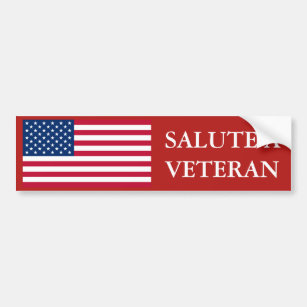 Adesivo Para Carro Salute a Veteran US Flag