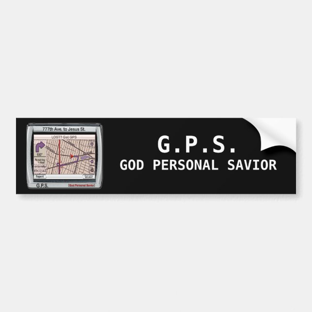 Adesivo Para Carro Salvador pessoal do deus de GPS (Frente)
