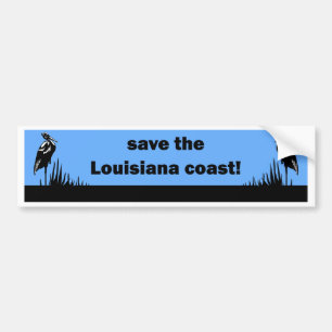 Adesivo Para Carro Salvar a costa de Louisiana