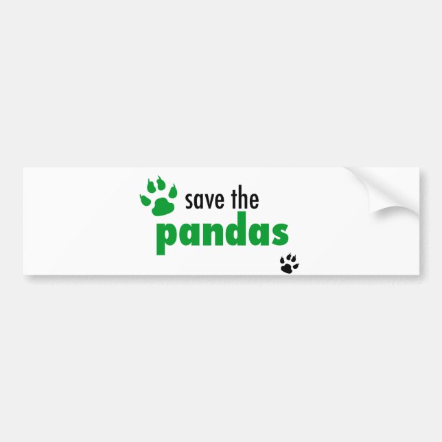 Adesivo Para Carro Salvar as pandas (Frente)