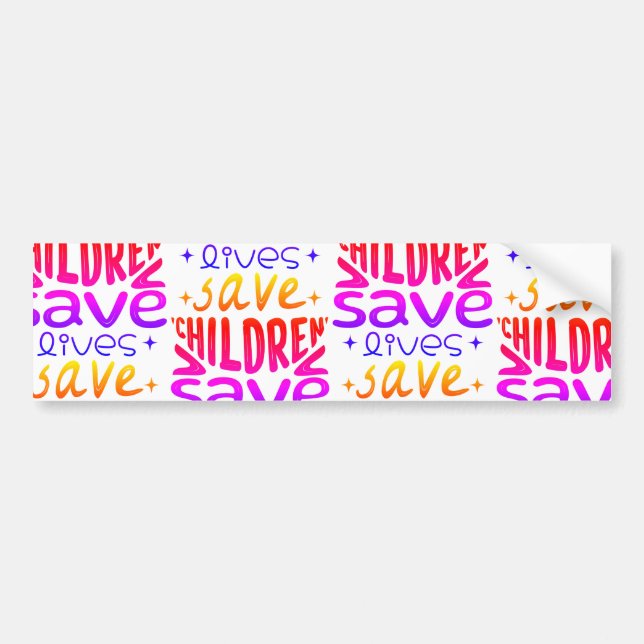 Adesivo Para Carro Salvar Filhos, Salvar Vidas (Frente)