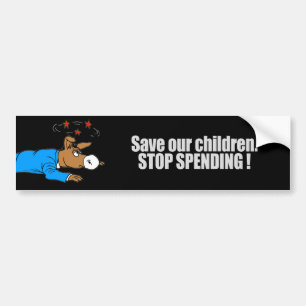 Adesivo Para Carro Salvar nossas crianças - pare de gastar o t-shirt