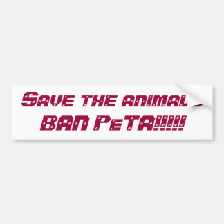 Adesivo Para Carro Salvar o animalsBAN PeTA!!!!!