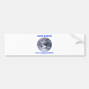 Adesivo Para Carro Salvar o aquecimento global da parada da terra (a