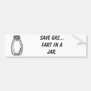 Adesivo Para Carro Salvar o gás… fart em um frasco