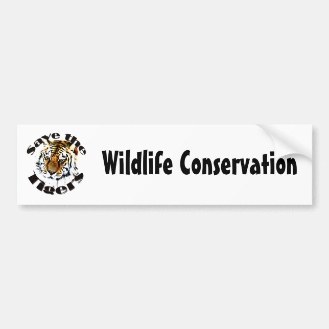 Adesivo Para Carro Salvar os tigres (Frente)