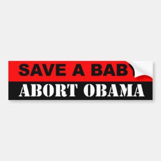 Adesivo Para Carro Salvar um aborto Obama do bebê