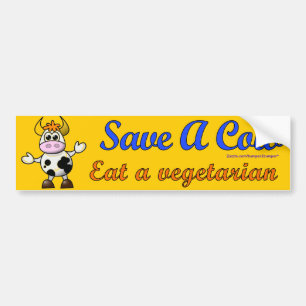 Adesivo Para Carro Salvar uma vaca