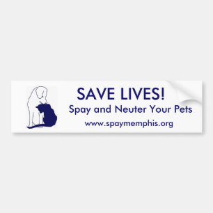 Adesivo Para Carro Salvar vidas, spay e neutralize seus animais de