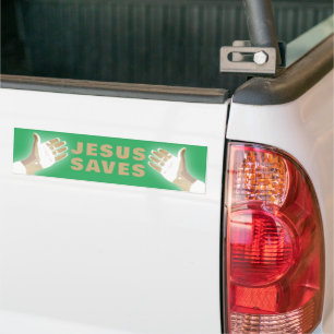 Adesivo Para Carro SALVAS DE JESUS verdes