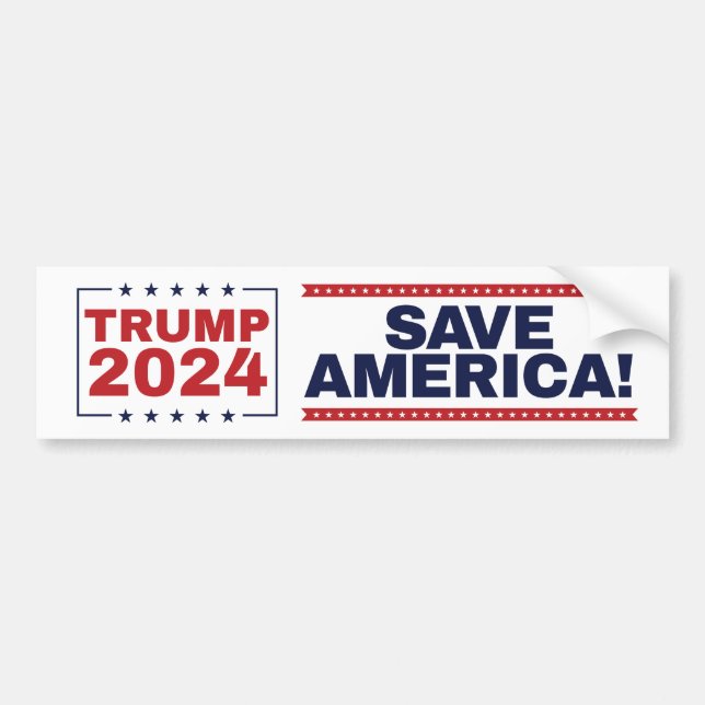 Adesivo Para Carro Salve a América! Bumper Sticker 2024 (Frente)