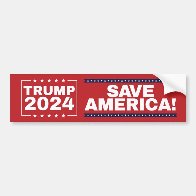 Adesivo Para Carro Salve a América! Bumper Sticker 2024 (Frente)