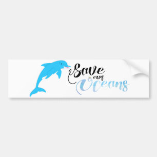 Adesivo Para Carro Salve nossos oceanos