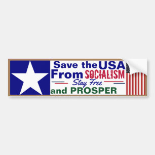 Adesivo Para Carro Salve os EUA do socialismo