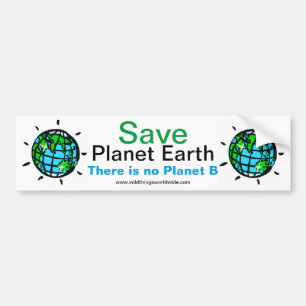 Adesivo Para Carro "Salve Planeta Terra" - Alterações climáticas -
