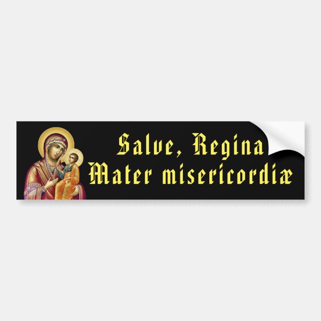 Adesivo Para Carro Salve Regina mater misericordiae (Frente)