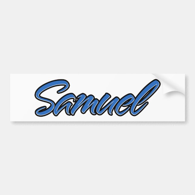 Adesivo Para Carro Samuel Blue Aufkleber Sticker Autoaufkleber (Frente)