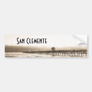 Adesivo Para Carro San Clemete píer California - Foto de vintage