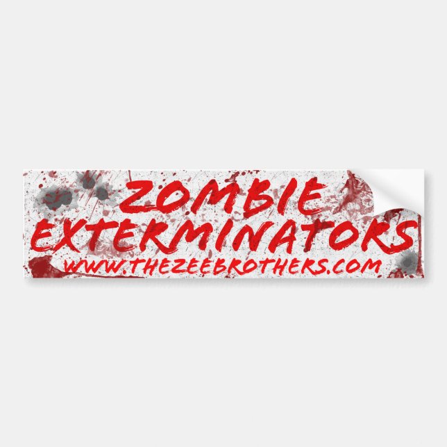 Adesivo Para Carro Sangue dos Exterminators do zombi & etiqueta (Frente)