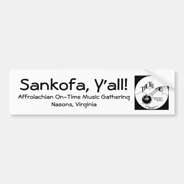 Adesivo Para Carro Sankofa, Y'all Bumper sticker (Frente)